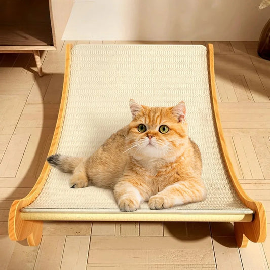 Lit en Bois pour Chats avec Plaque à Griffer - Confort et Protection pour Votre Animal et Vos Meubles - Suglem